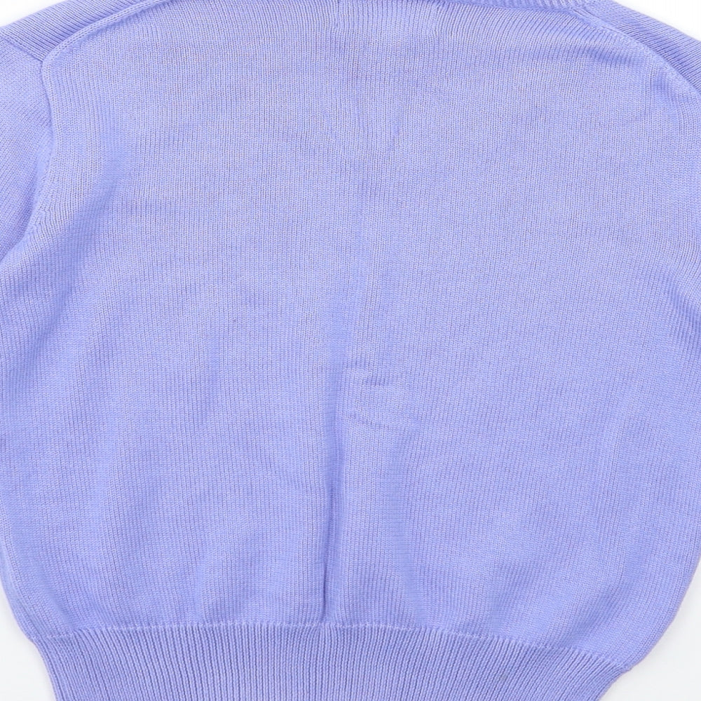 Ralph Lauren Boys Purple  Knit Pullover Jumper Size 8 Years