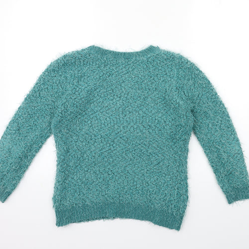 Red Herring Womens Green  Knit Pullover Jumper Size 8