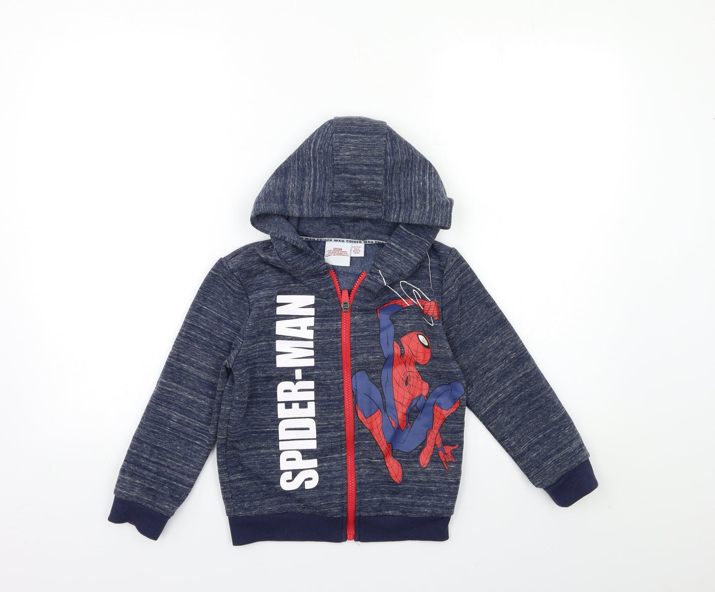 Marvel Boys Blue   Full Zip Hoodie Size 5 Years  - spinderman