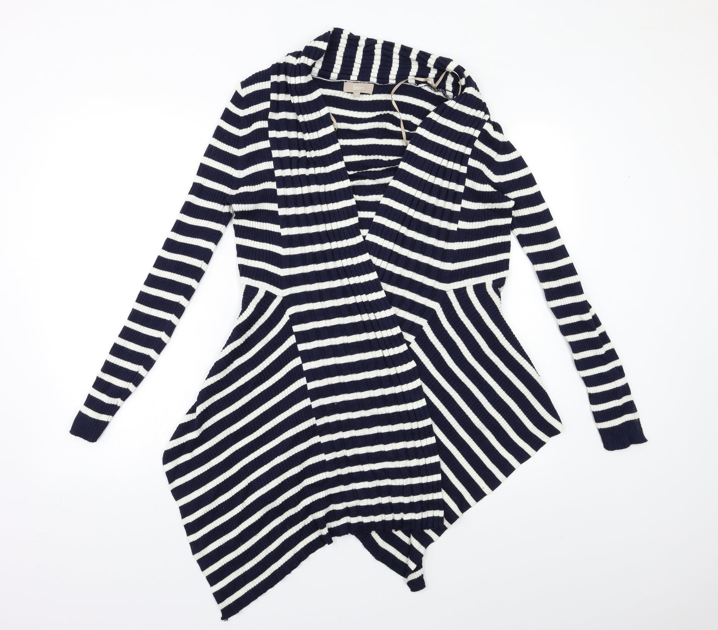 Soon Womens Blue Striped Knit Cardigan Jumper Size 12