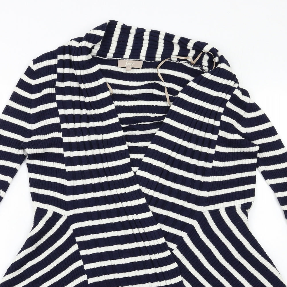 Soon Womens Blue Striped Knit Cardigan Jumper Size 12