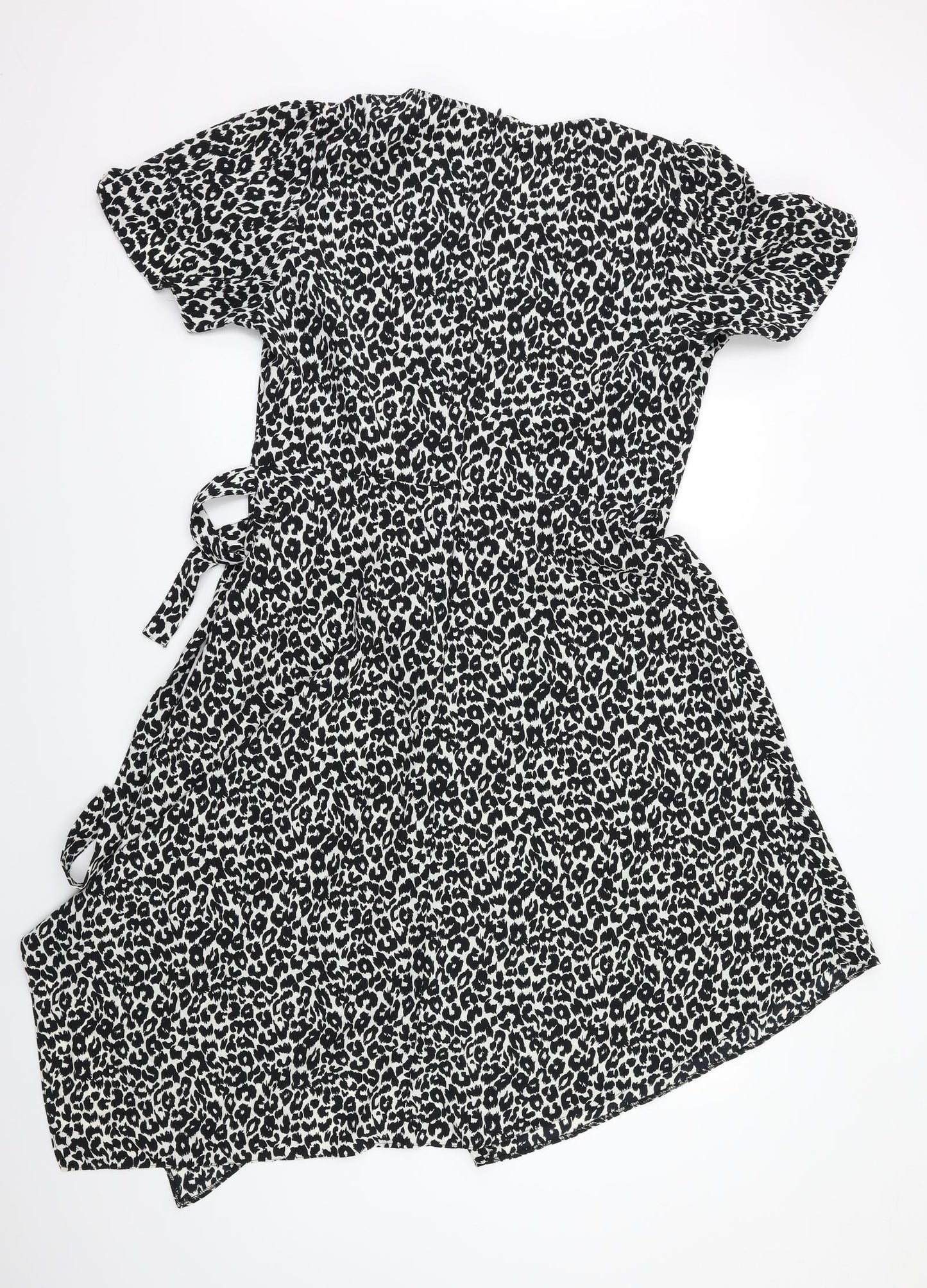 George Womens Black Animal Print Rayon Shift  Size 14