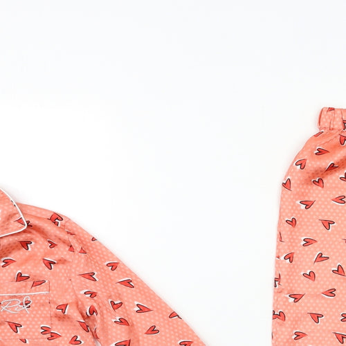 River Island Girls Orange Geometric  Top Pyjama Set Size 5-6 Years