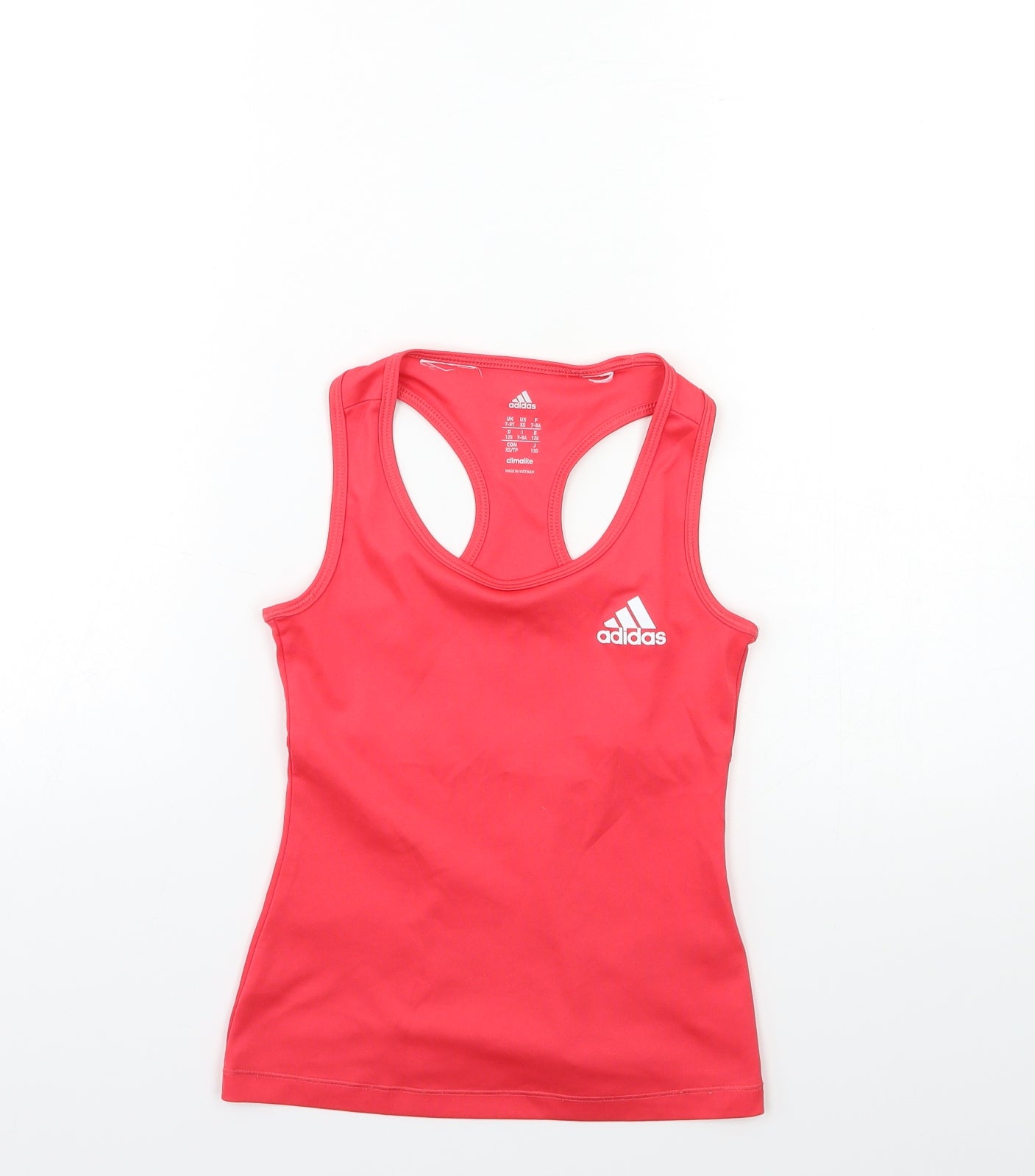 adidas Girls Red   Basic Tank Size 7-8 Years