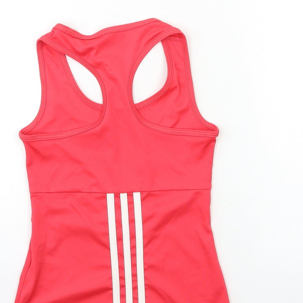 adidas Girls Red   Basic Tank Size 7-8 Years