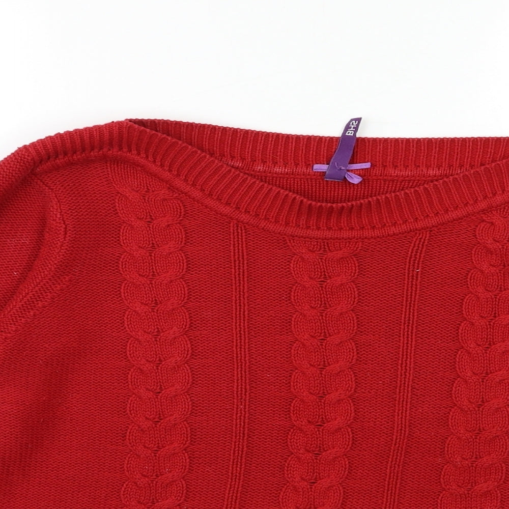 BHS Womens Red  Knit Pullover Jumper Size 14