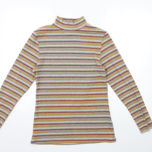 Papaya Womens Grey Striped  Pullover Jumper Size 14