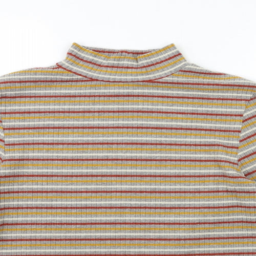 Papaya Womens Grey Striped  Pullover Jumper Size 14