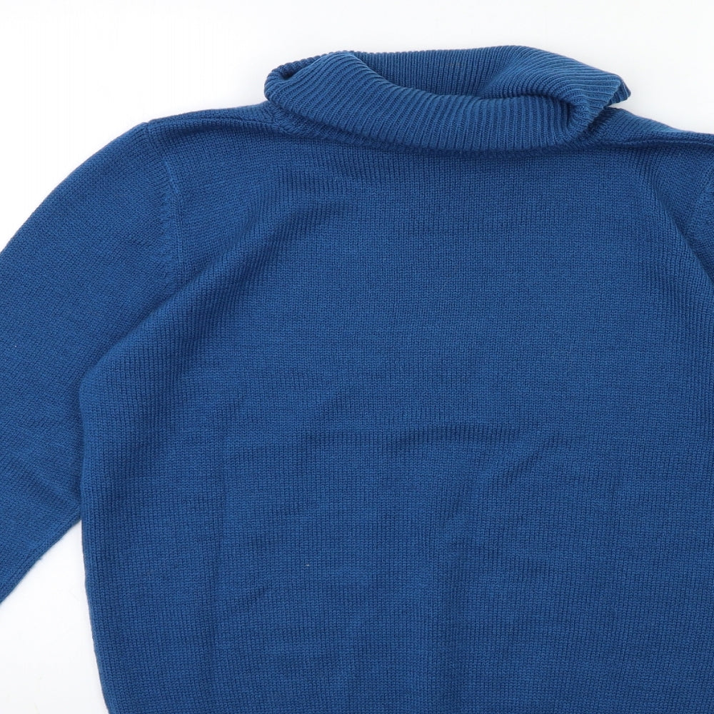 Damart Womens Blue  Knit Pullover Jumper Size 14