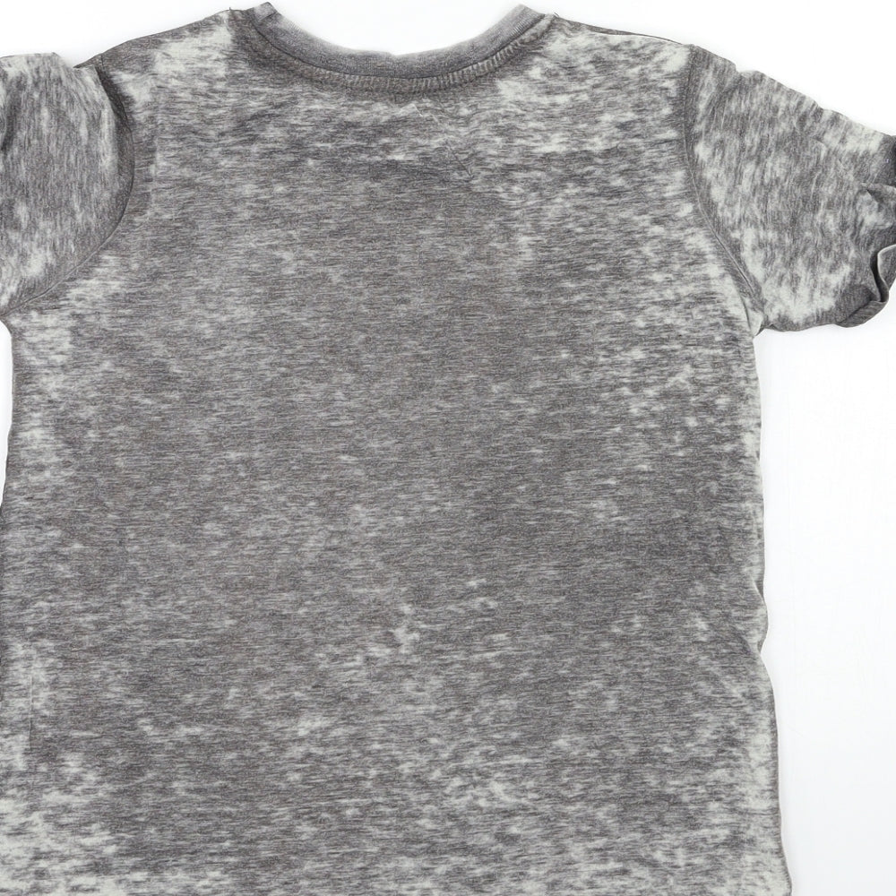 River Island Boys Grey Geometric  Basic T-Shirt Size 7-8 Years