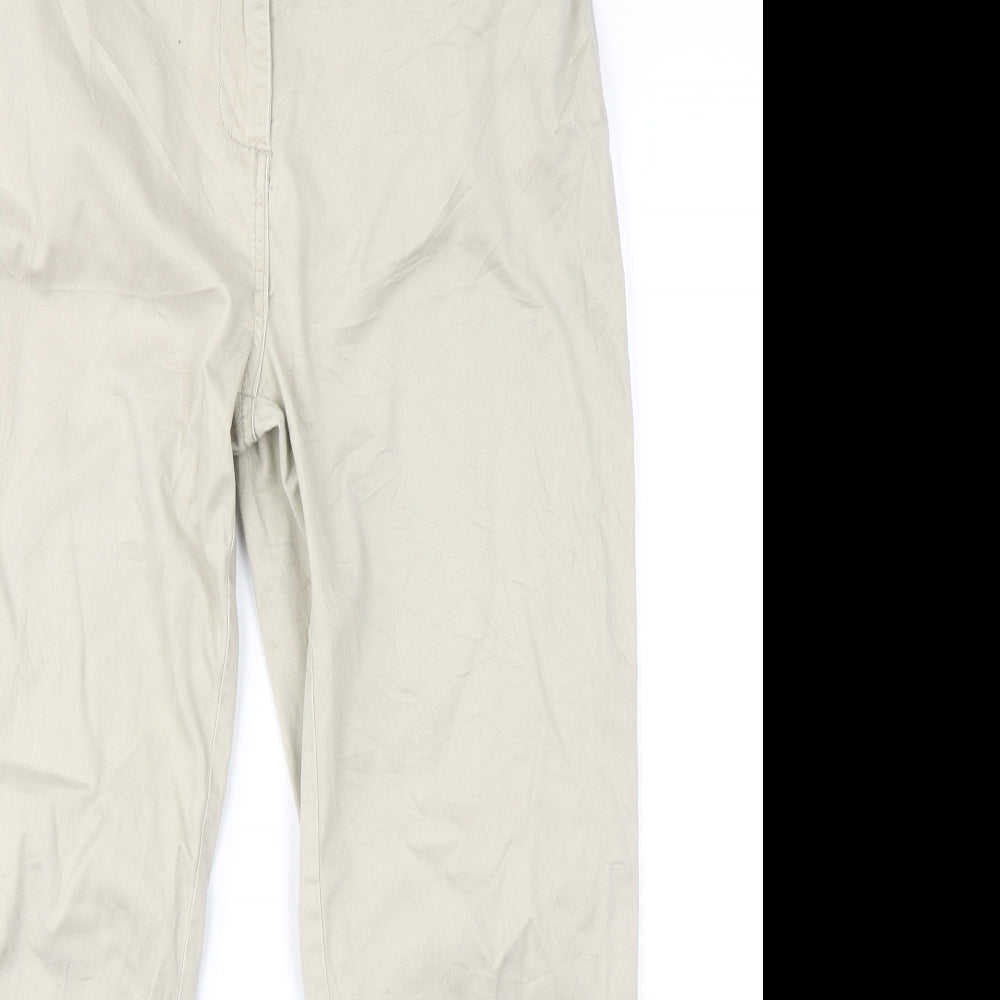 DASH Womens Beige   Pedal Pusher Trousers Size 12 L23 in