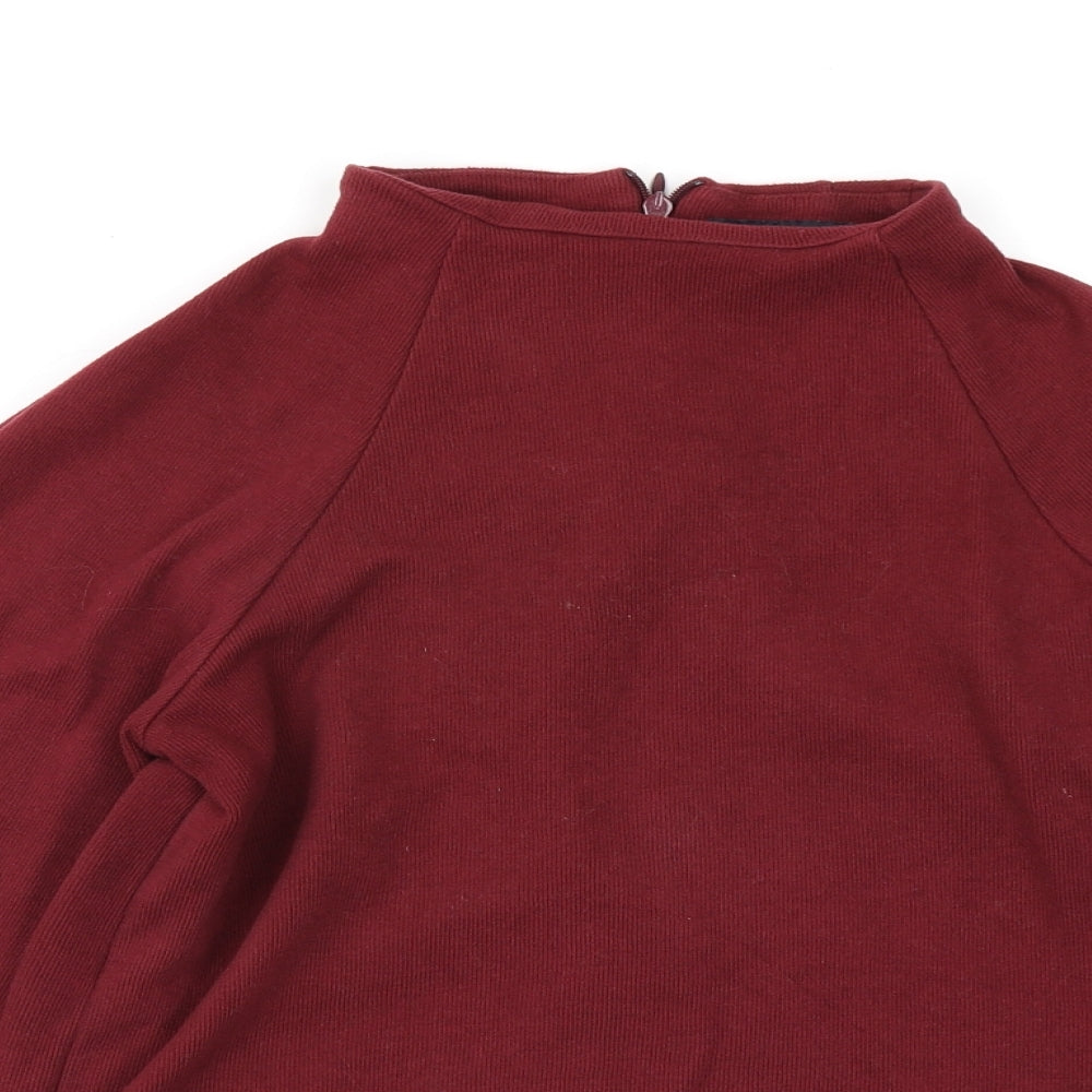 M&S Collection Womens Red  Knit Pullover Jumper Size 10