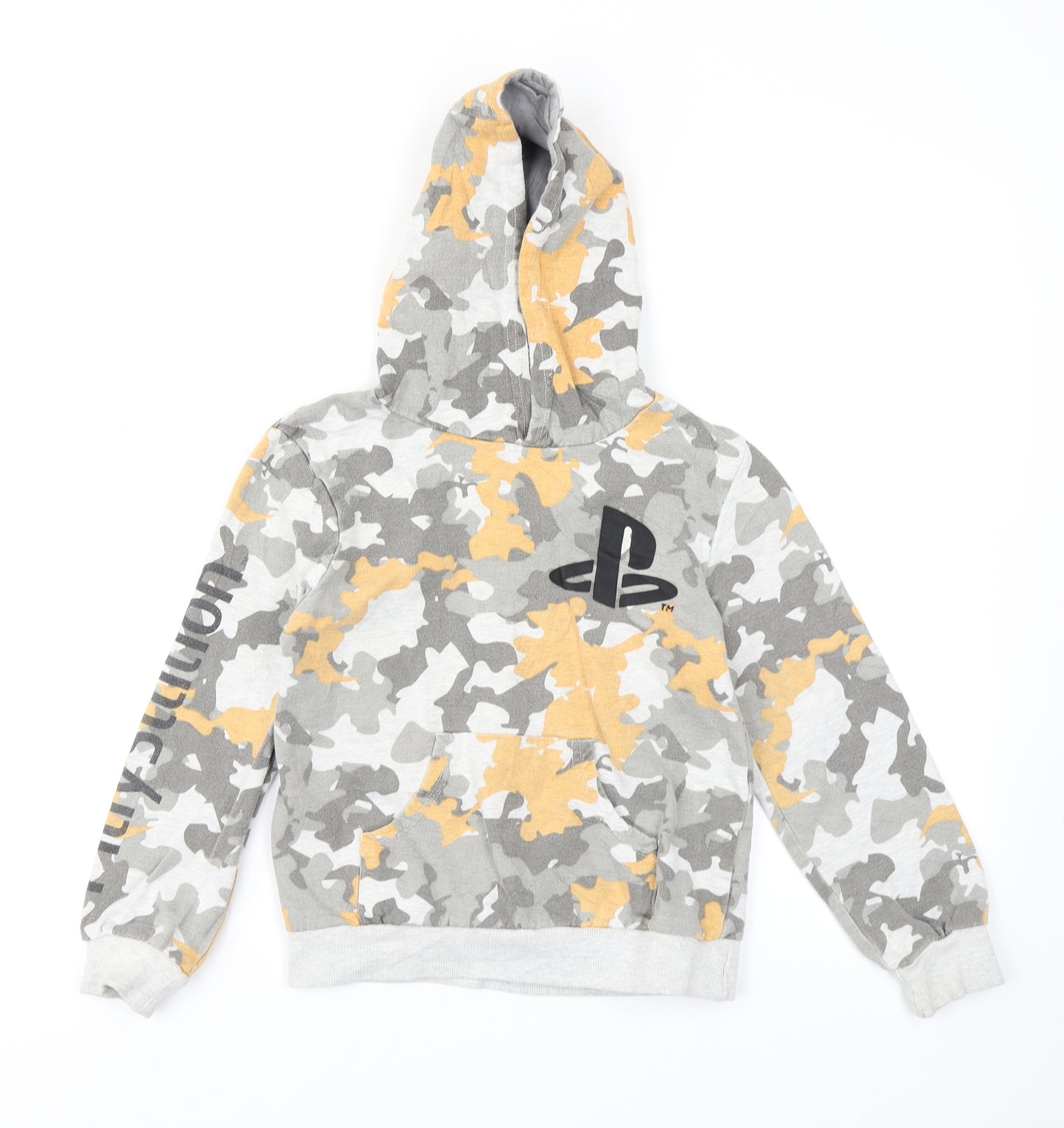 Nutmeg Boys Grey Camouflage  Pullover Hoodie Size 8-9 Years  - Playstation