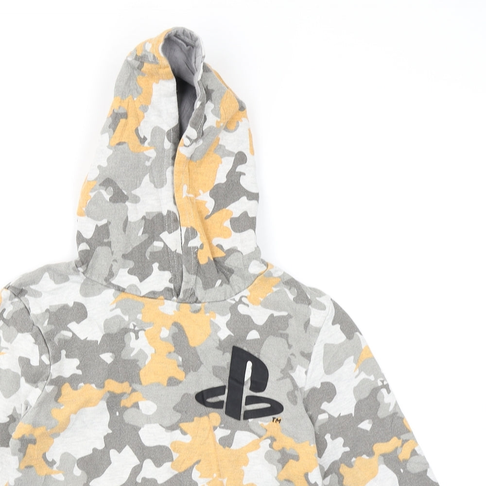 Nutmeg Boys Grey Camouflage  Pullover Hoodie Size 8-9 Years  - Playstation