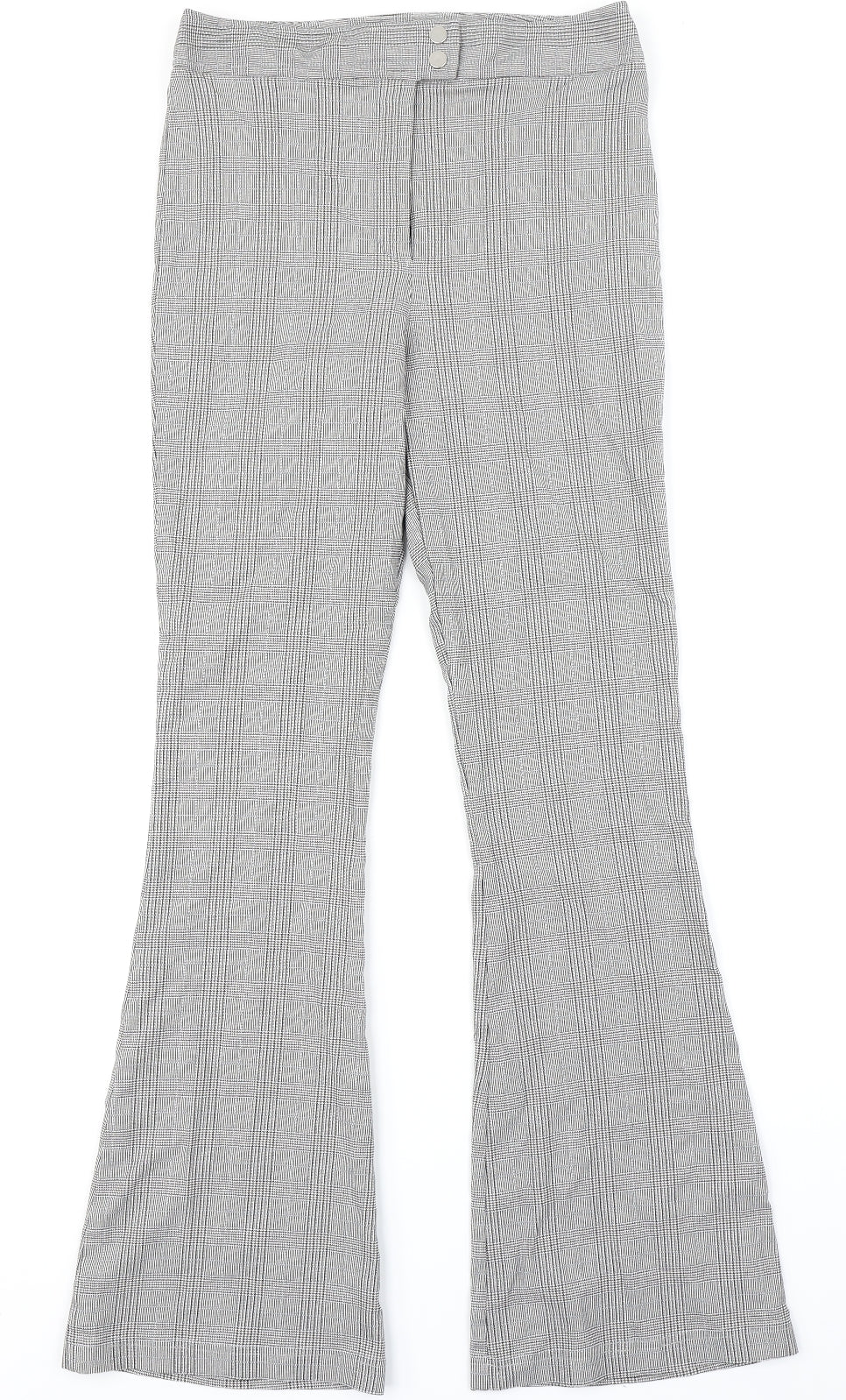 Topshop Womens Grey Plaid  Trousers  Size 10 L30 in