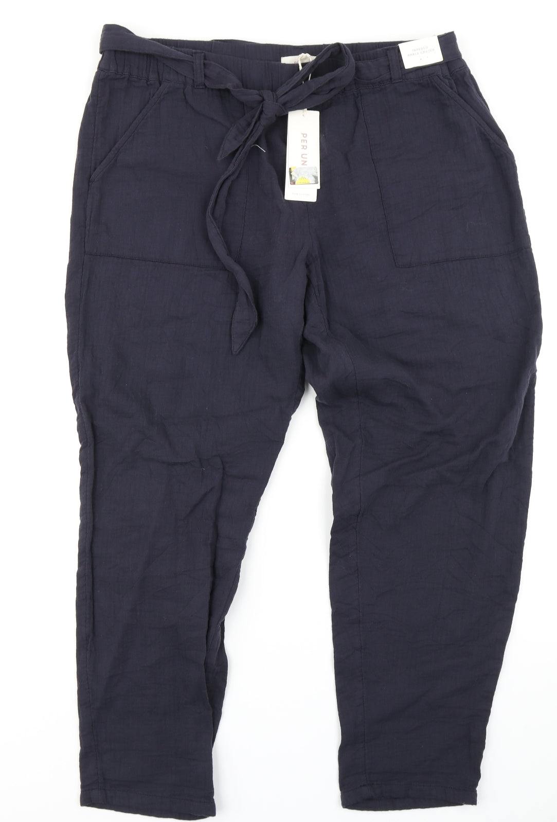 Per Una Womens Blue   Trousers  Size 18 L25 in