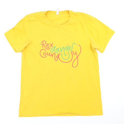 Canvas Mens Yellow    T-Shirt Size L