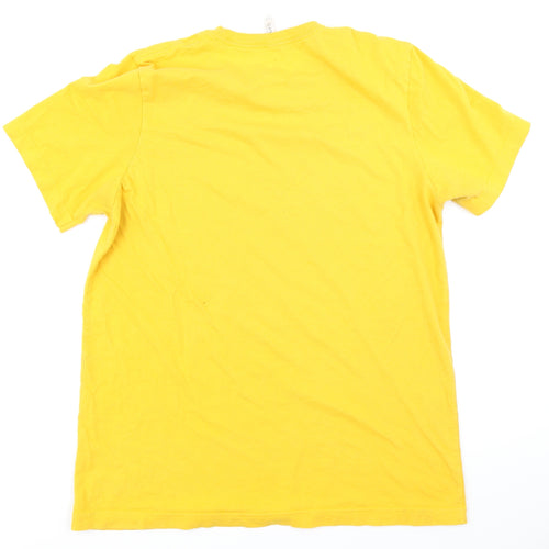 Canvas Mens Yellow    T-Shirt Size L