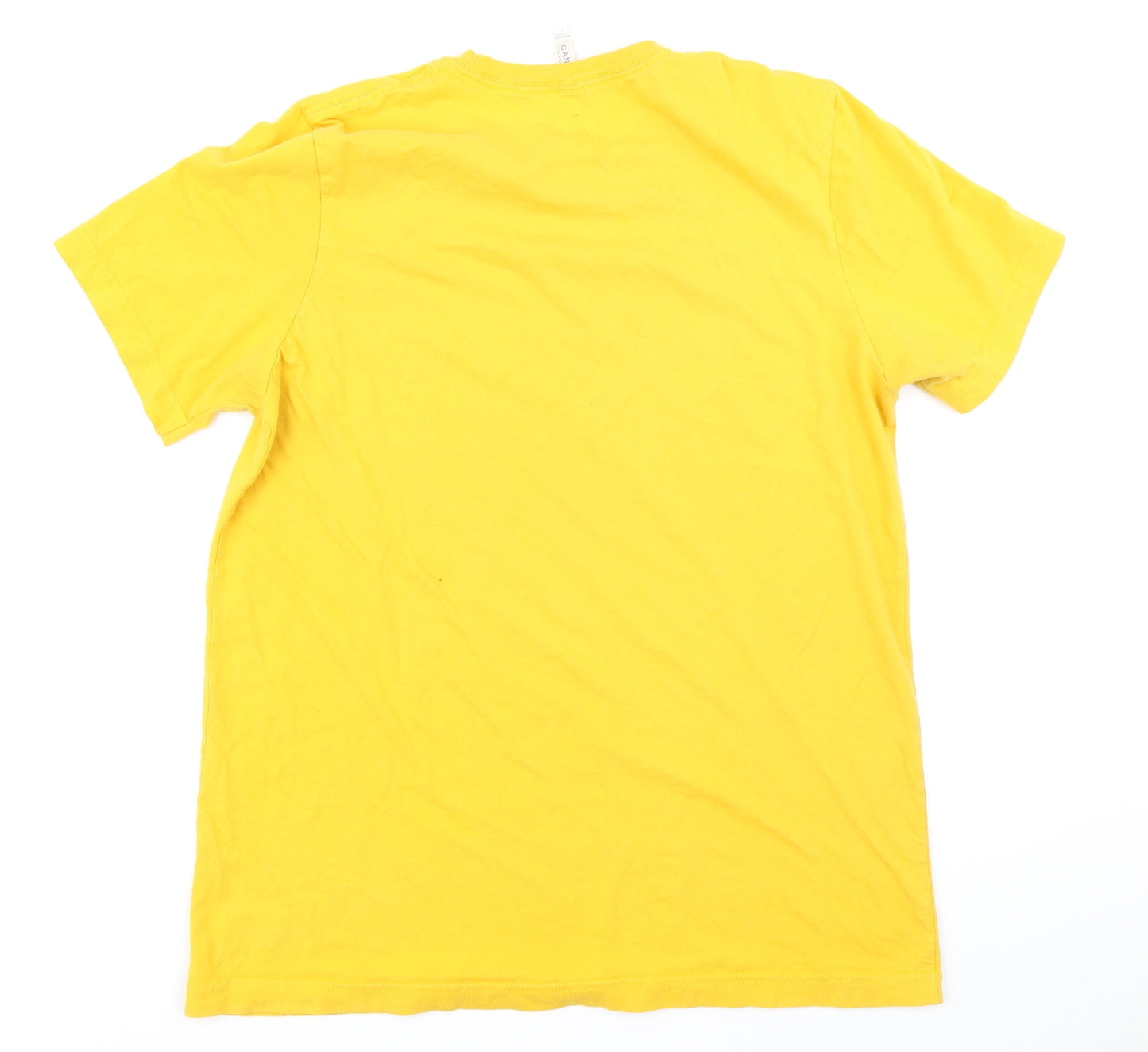 Canvas Mens Yellow    T-Shirt Size L