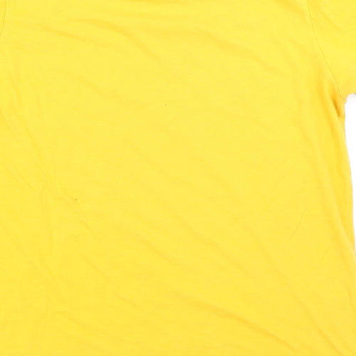 Canvas Mens Yellow    T-Shirt Size L