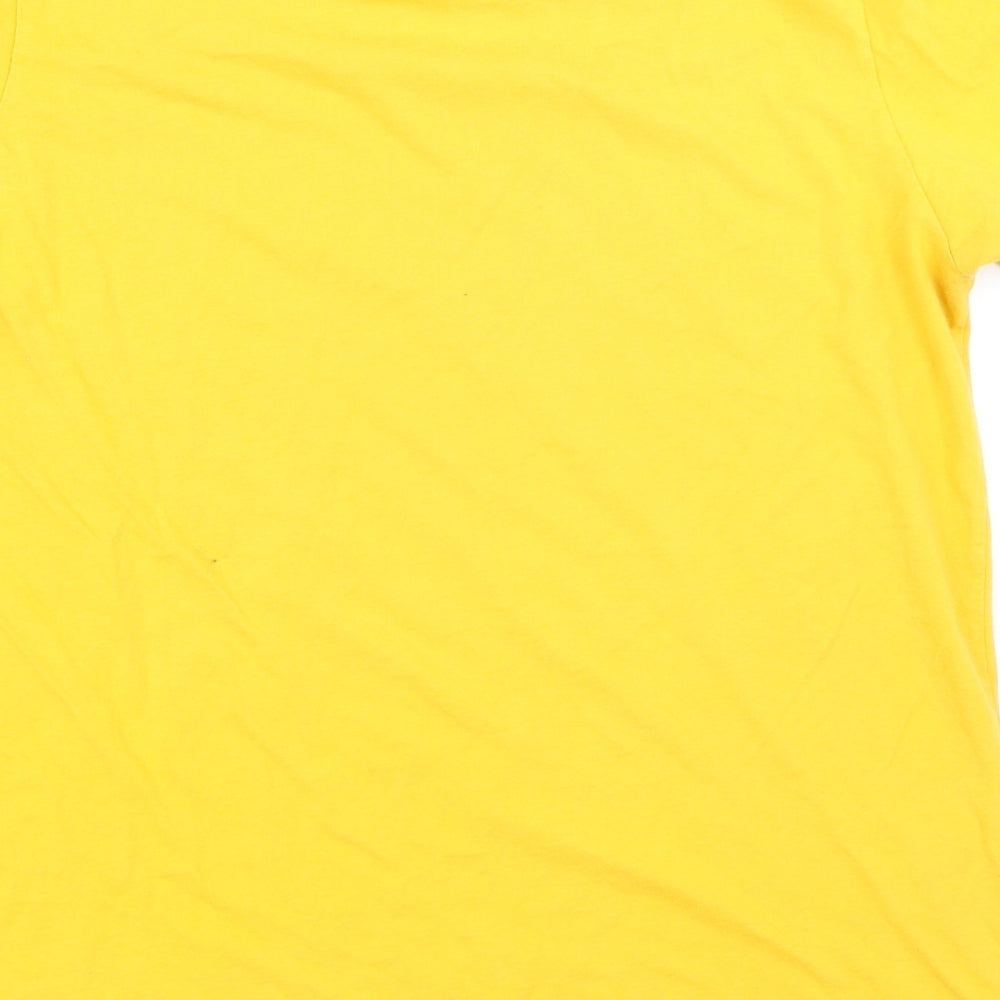 Canvas Mens Yellow    T-Shirt Size L