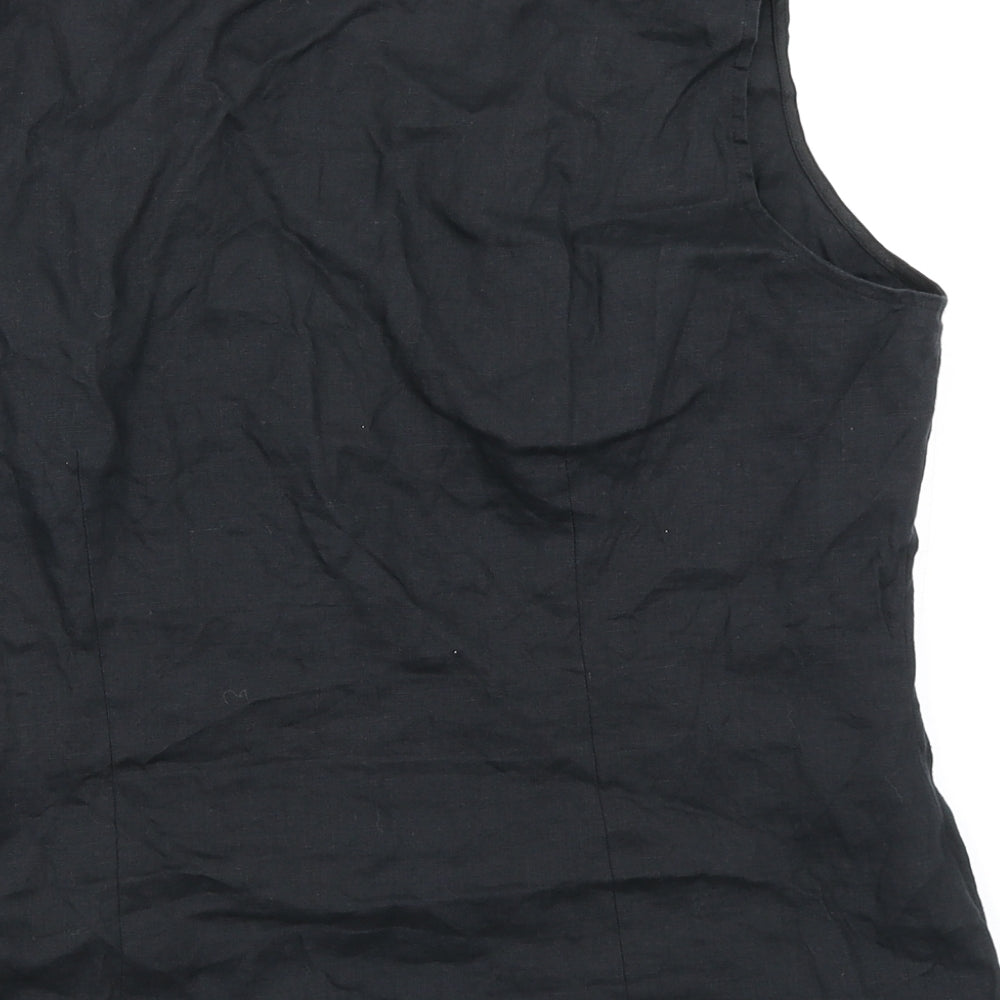 Alex & Co Womens Black Floral  Basic Blouse Size 16