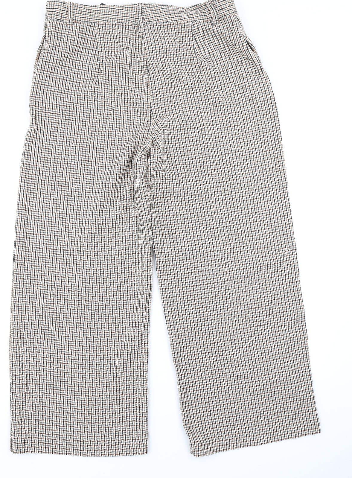 M&S Collection Womens Brown Plaid  Trousers  Size 16 L27 in