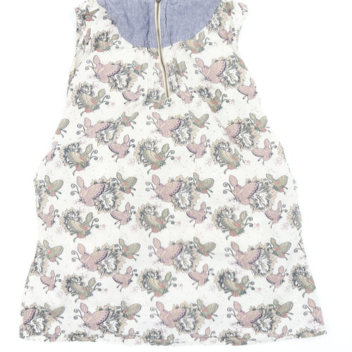 Minymo Womens White Floral  Basic Blouse Size 10