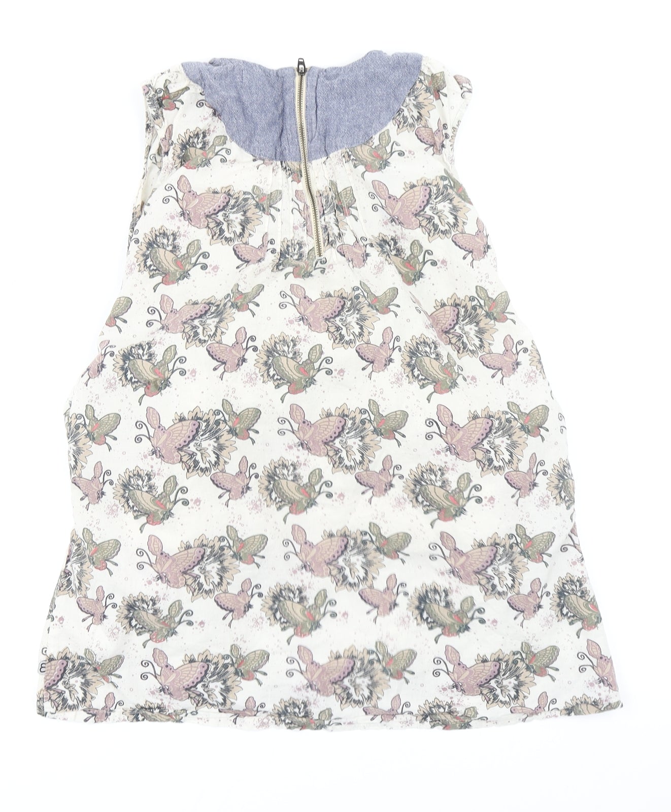 Minymo Womens White Floral  Basic Blouse Size 10