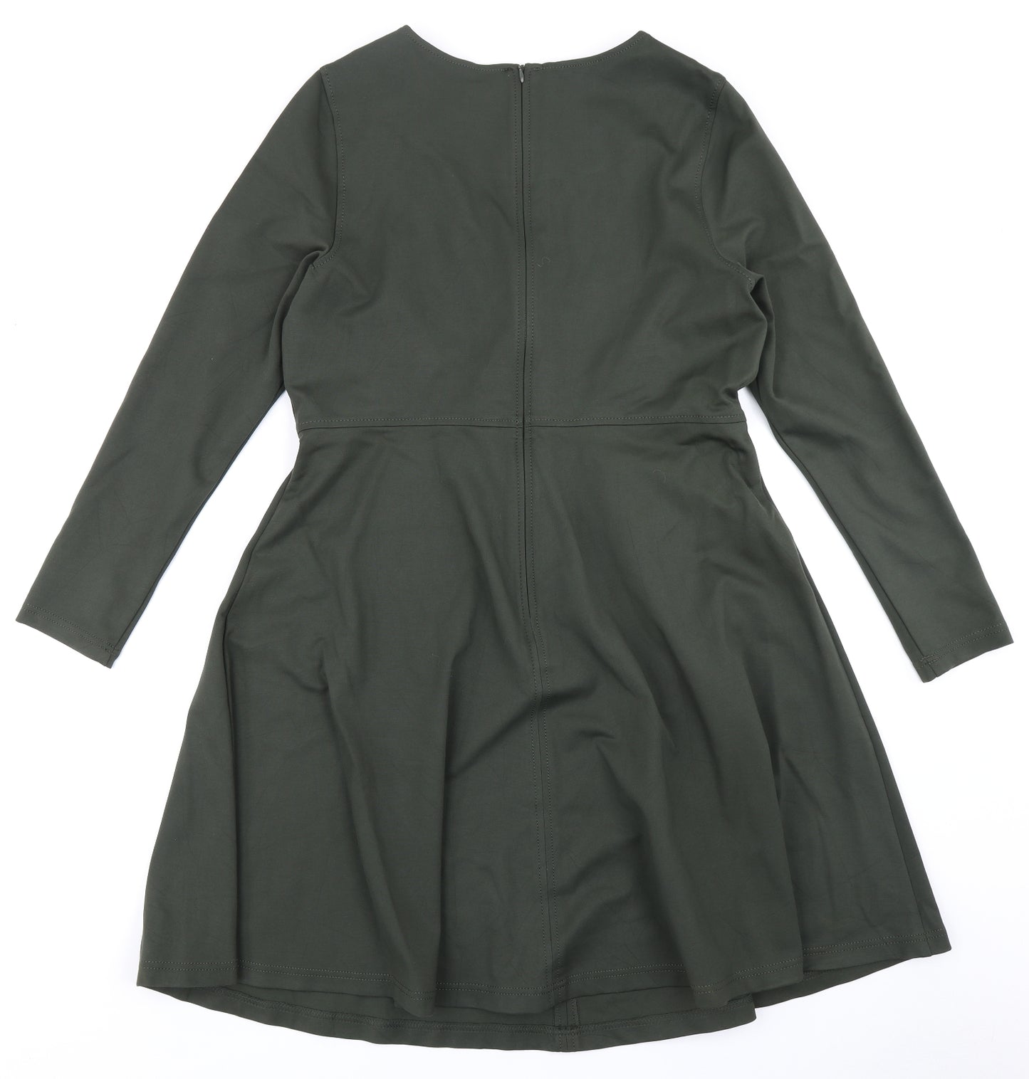M&S Collection Womens Green   Skater Dress  Size 16