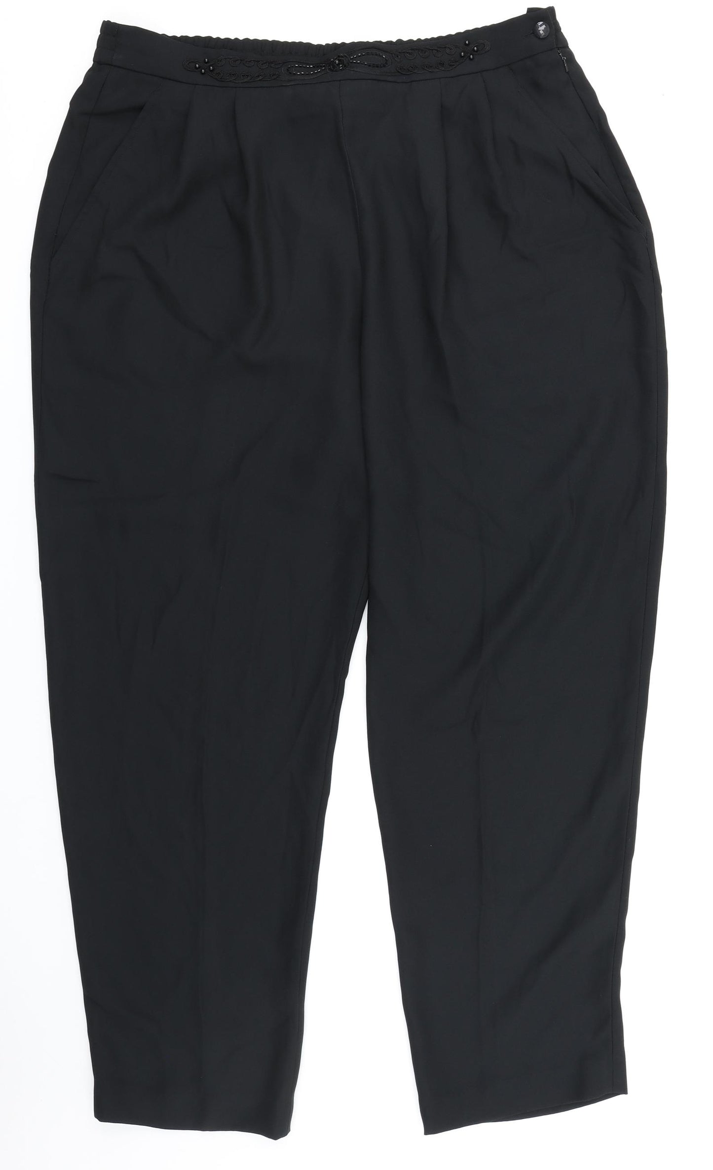 Ann Harvey Womens Black   Trousers  Size 18 L27 in