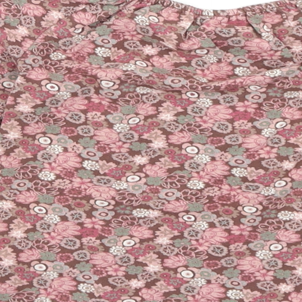 NEXT Girls Brown Floral  Basic T-Shirt Size 18-24 Months