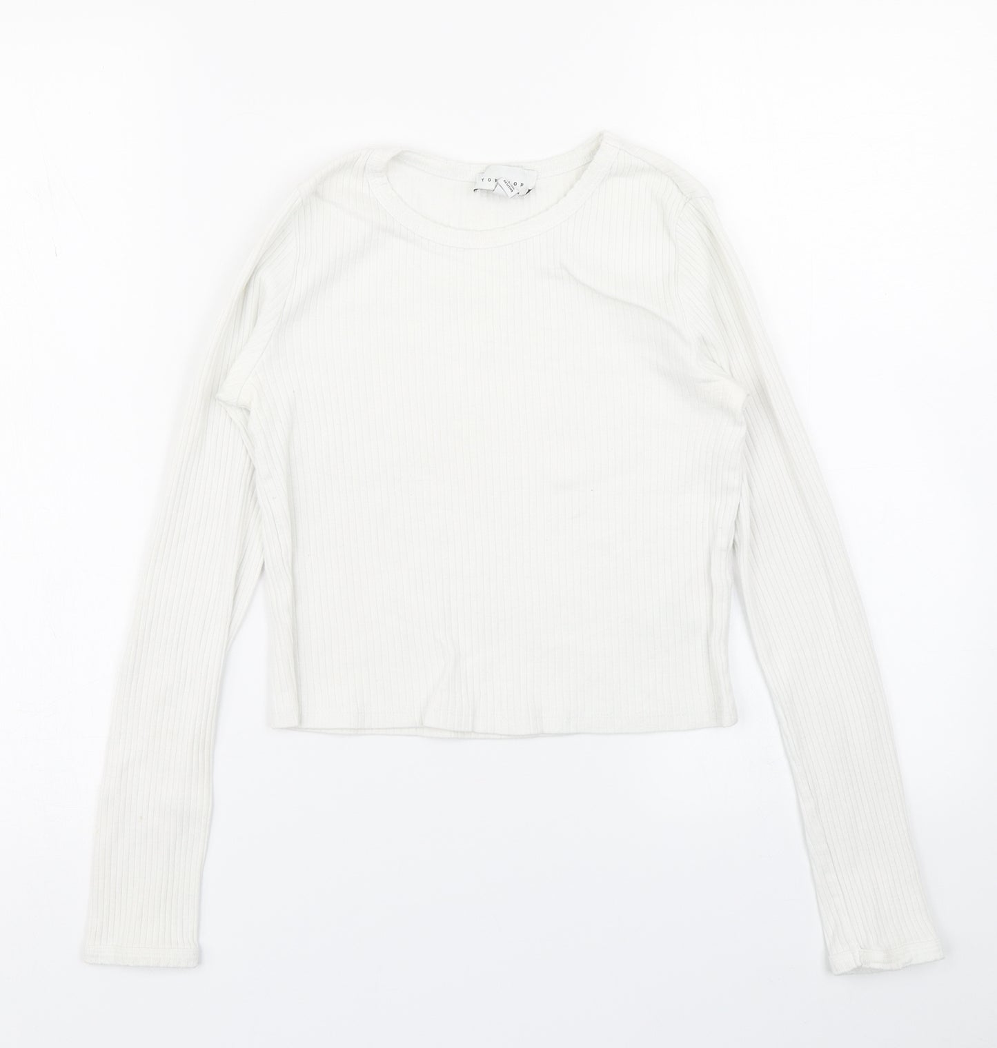Topshop Womens White   Basic T-Shirt Size 8