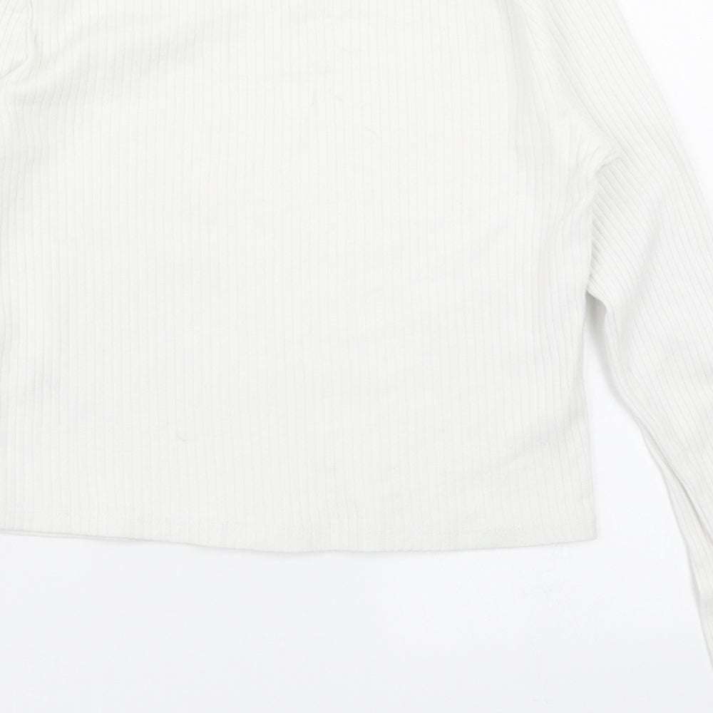 Topshop Womens White   Basic T-Shirt Size 8