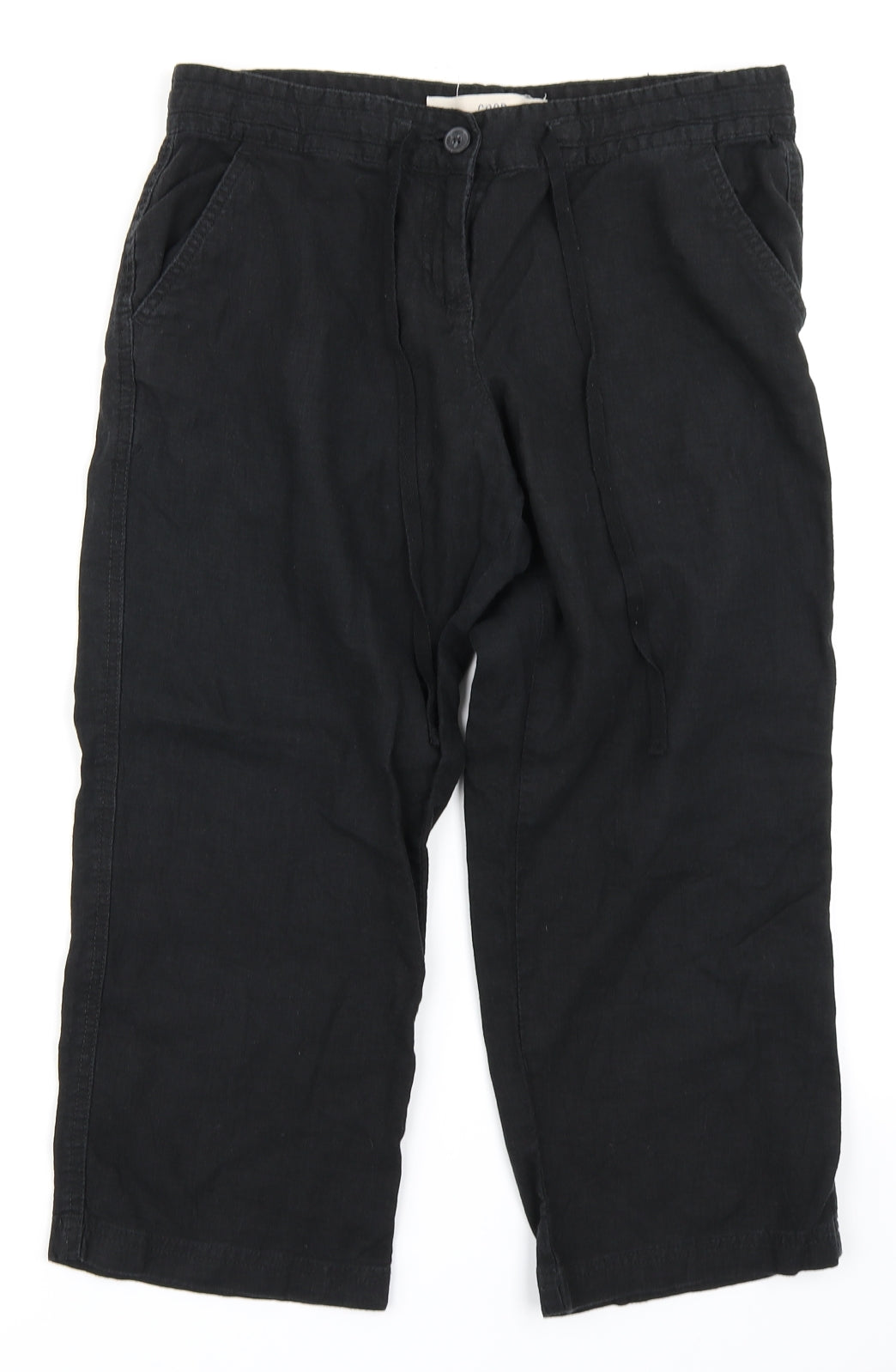 NEXT Womens Black   Cropped Trousers Size 12 L20 in