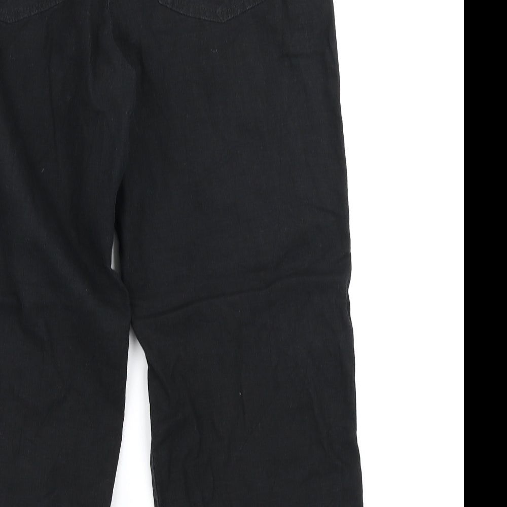 NEXT Womens Black   Cropped Trousers Size 12 L20 in