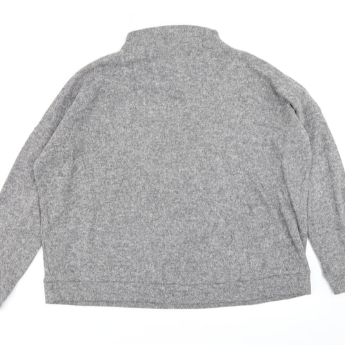 New Look Womens Grey  Knit Pullover Jumper Size M