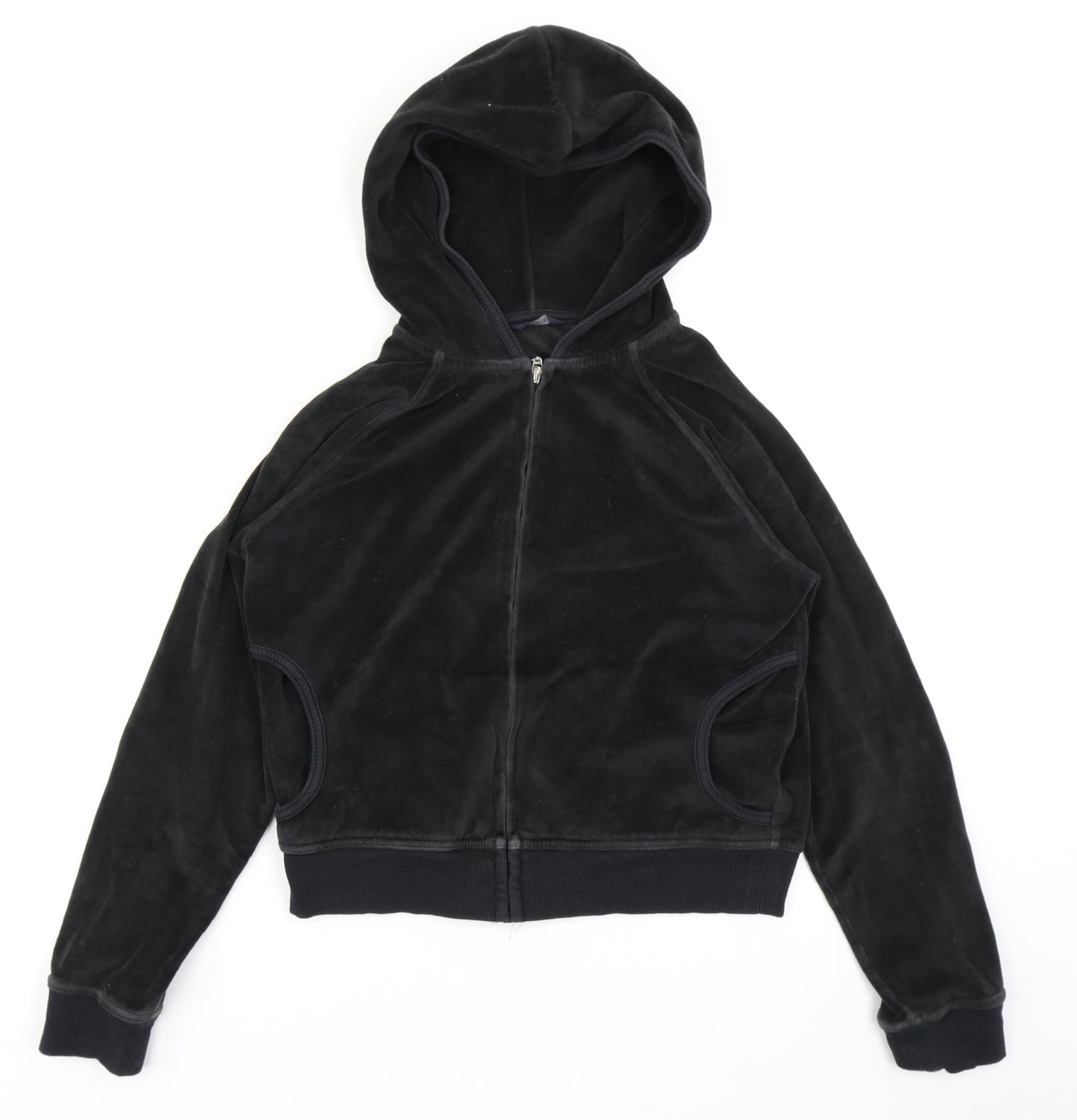 Marks & Spencer Womens Black   Full Zip Hoodie Size 12