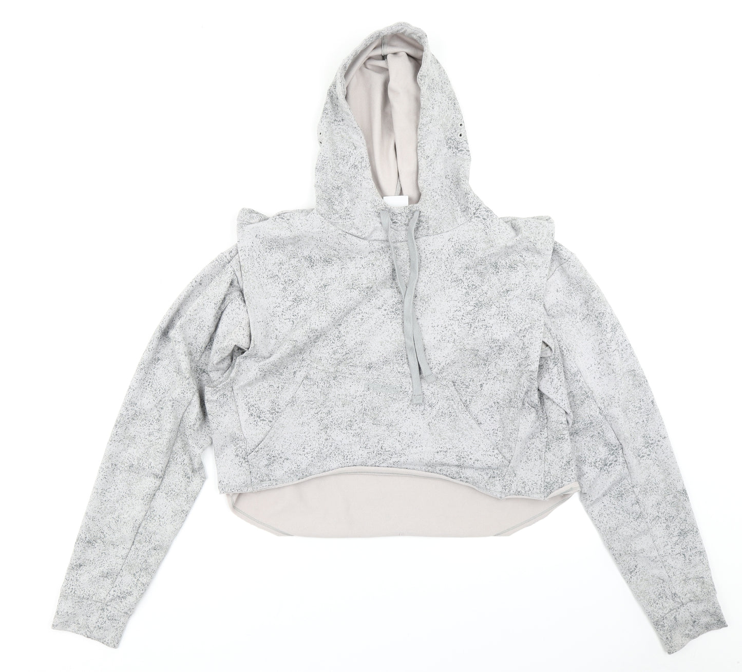 Gym Shark Womens Grey Spotted  Pullover Hoodie Size M