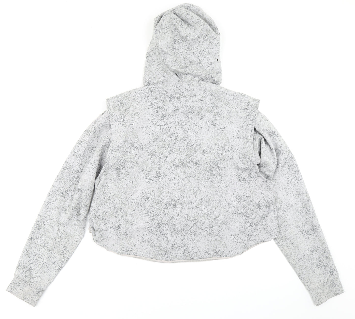 Gym Shark Womens Grey Spotted  Pullover Hoodie Size M