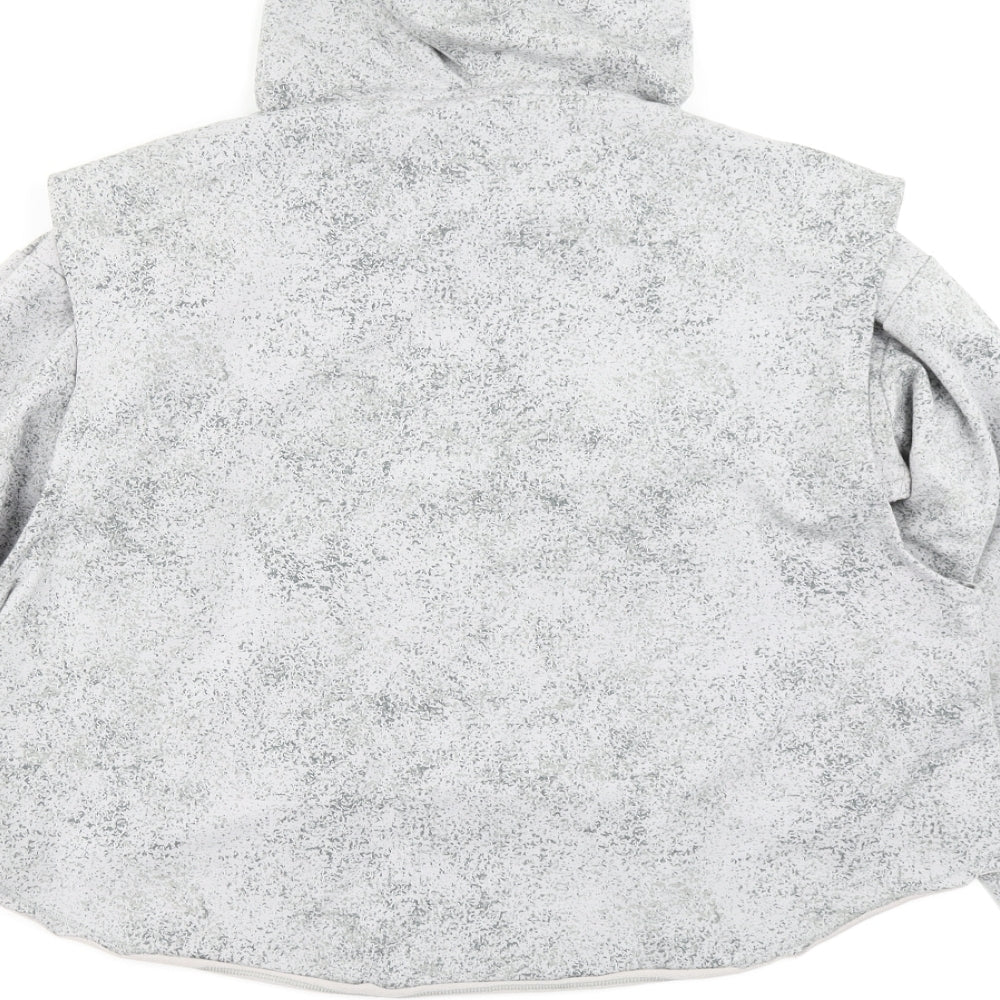 Gym Shark Womens Grey Spotted  Pullover Hoodie Size M