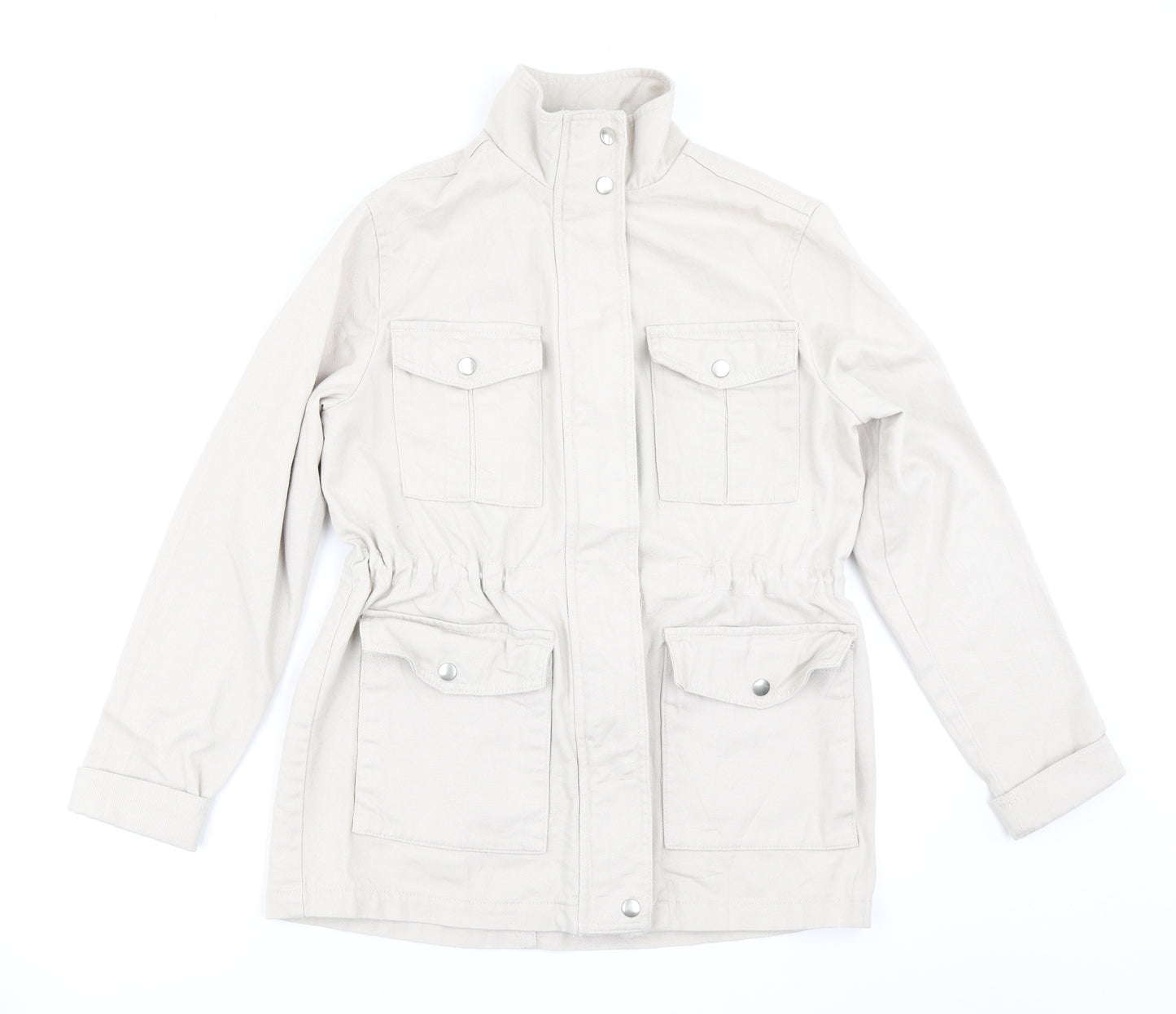 New Look Womens Beige  Denim Jacket  Size 10