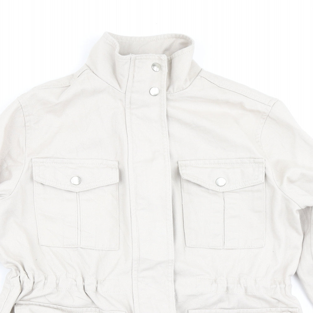 New Look Womens Beige  Denim Jacket  Size 10