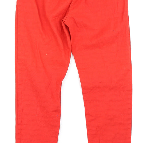 George Womens Red   Cargo Trousers Size 8 L25 in