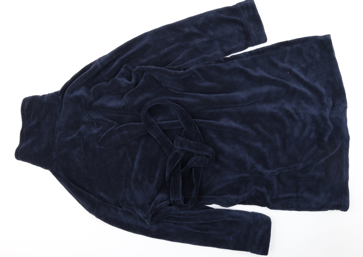Primark Mens Blue Solid Fleece  Robe Size L