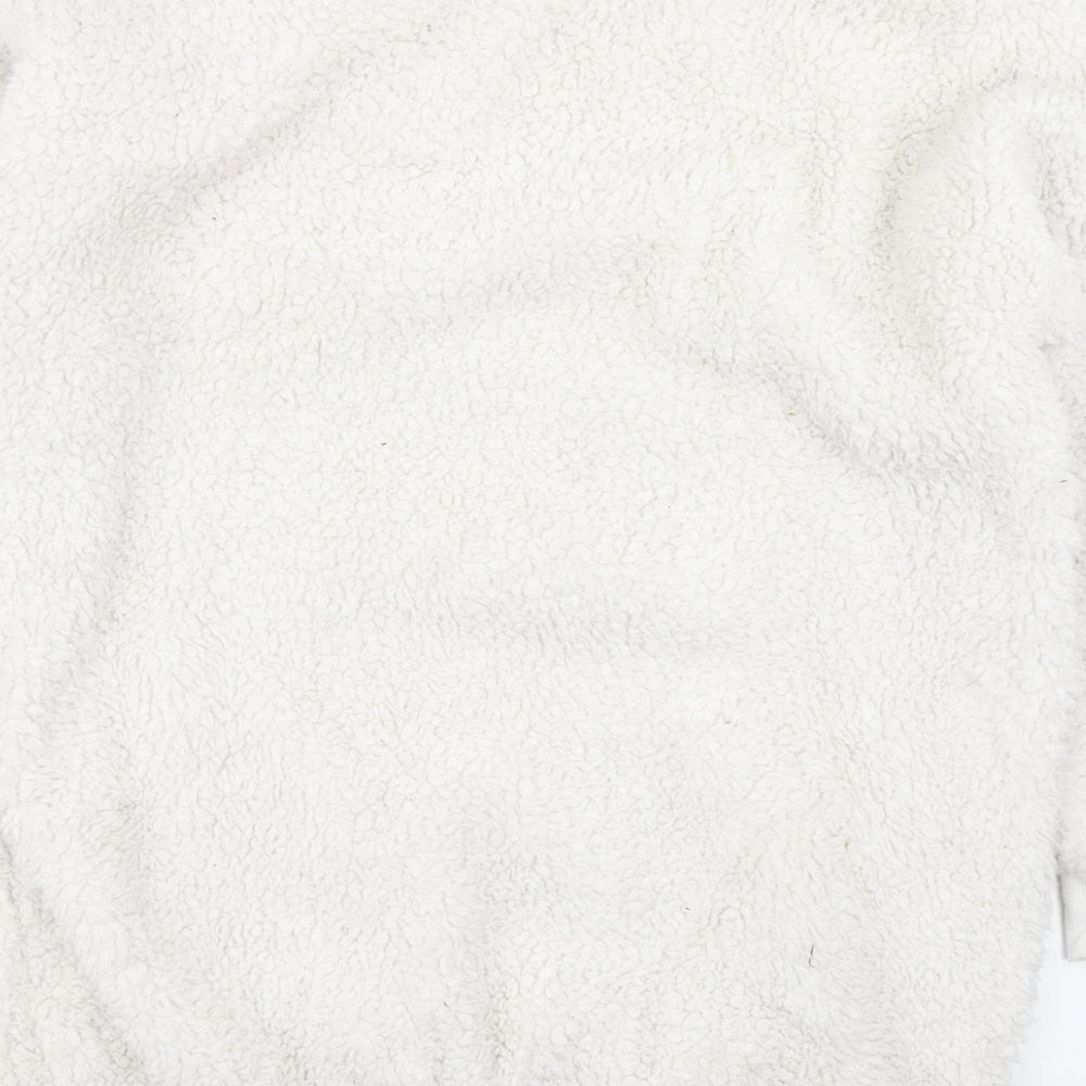 TU Womens White  Fleece Top Pyjama Top Size S