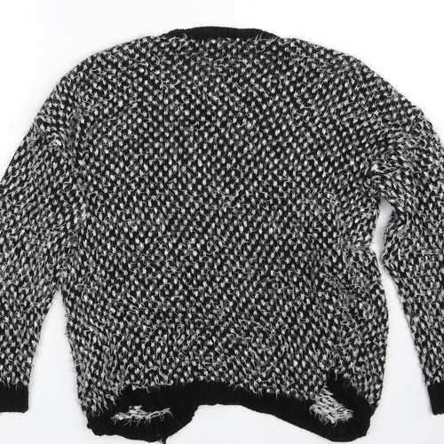 Rock & Rags Womens Black Polka Dot  Pullover Jumper Size M