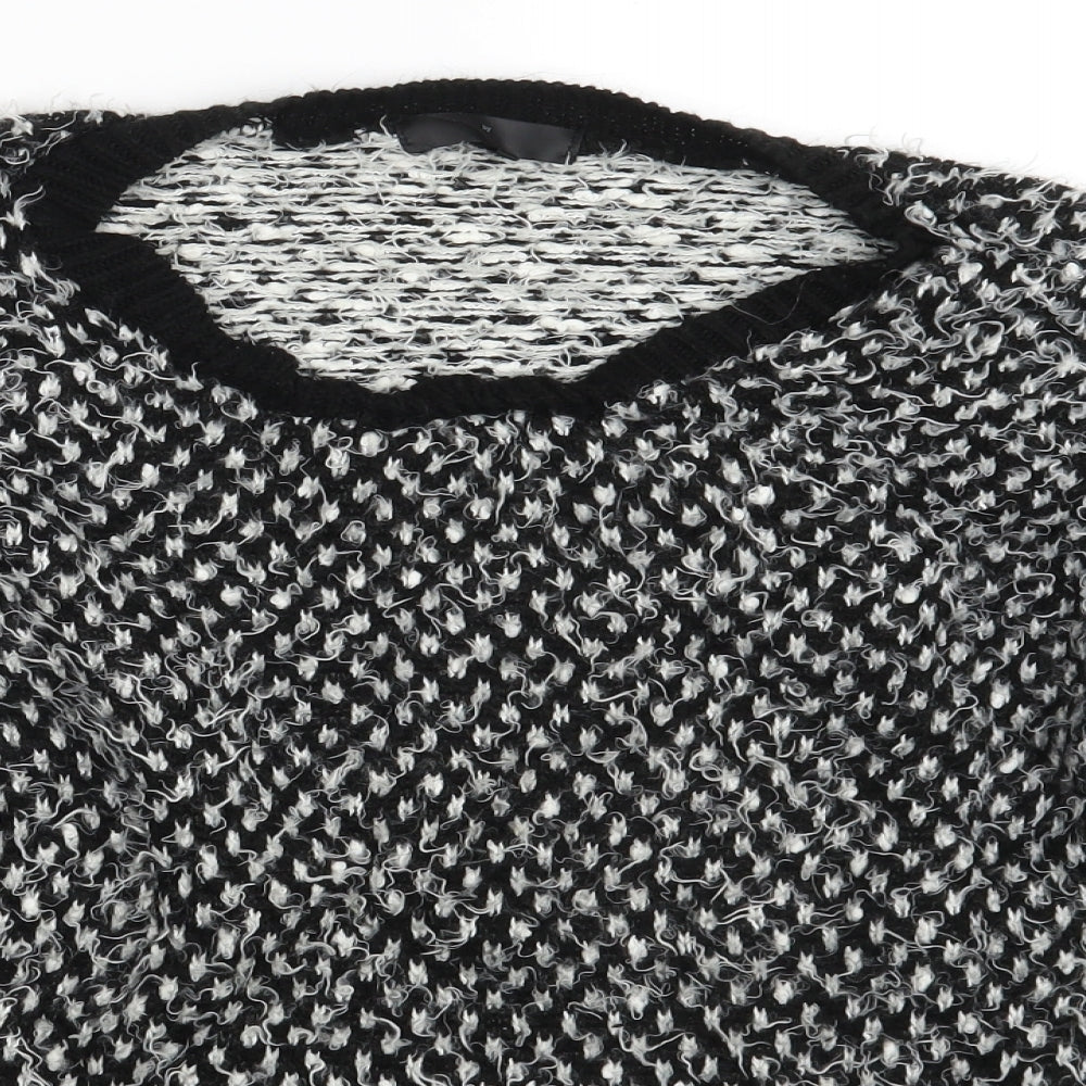 Rock & Rags Womens Black Polka Dot  Pullover Jumper Size M