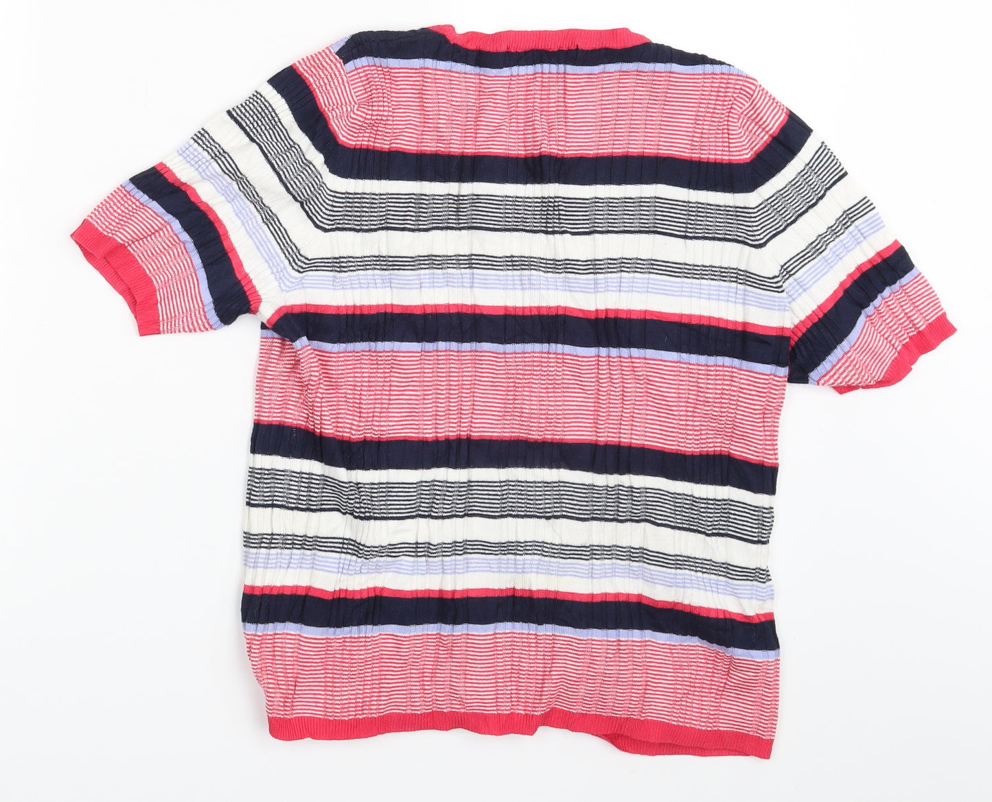 M&S Womens Multicoloured Striped  Pullover Sweatshirt Size 12