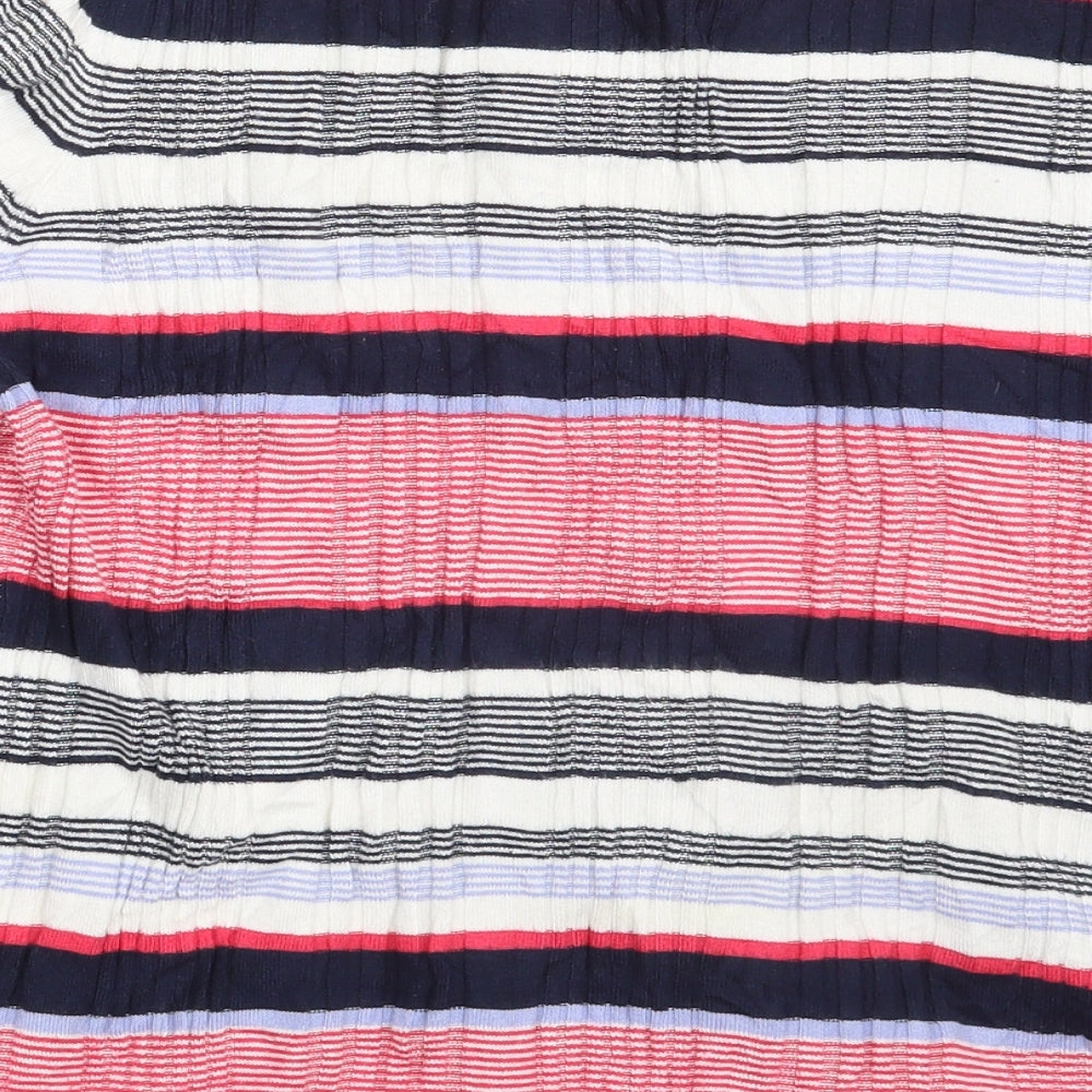M&S Womens Multicoloured Striped  Pullover Sweatshirt Size 12